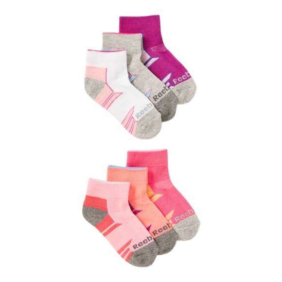 Reebok Other - Girls Reebok Socks 6pk Sizes Small and Medium Shoe Sizes 6-10.5 and 10.5-4 NEW